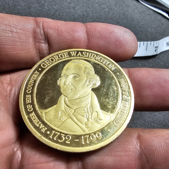 George Washington 1732-1799 First U.S Pressident Commemorative Coin Token gokd t - Picture 5 of 11